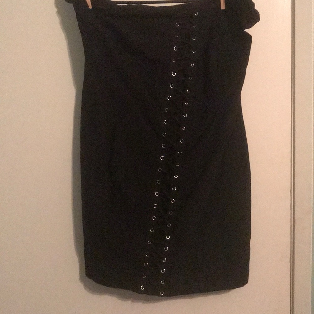 Strapless corset style mini dress